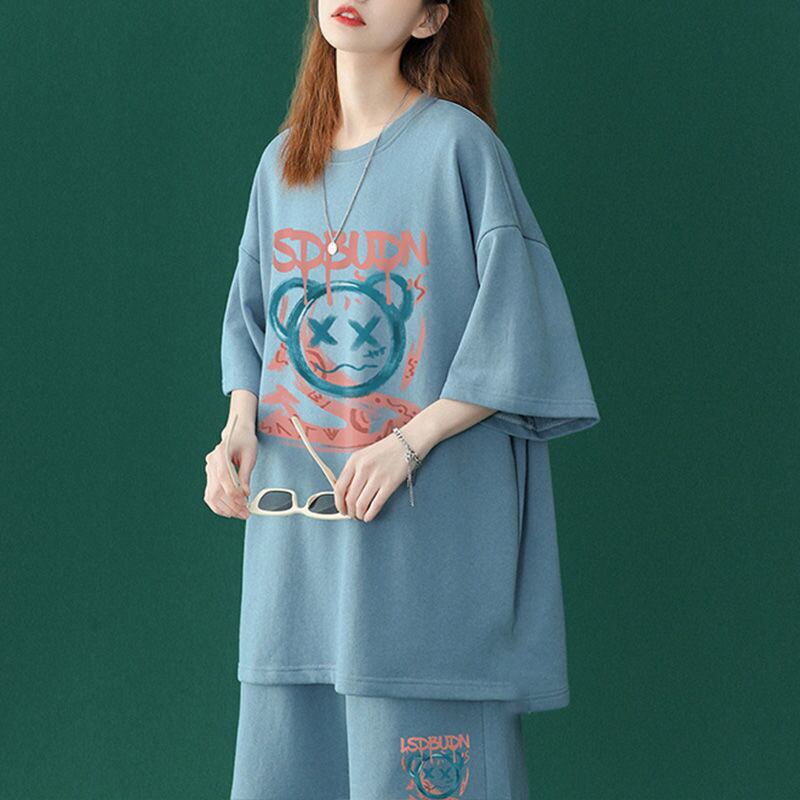 早い者勝ち   半袖Ｔシャツⅹパンツセット全4色