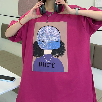 話題沸騰中 都市ファッショ 流行新作 オシャレ デザイン プリント全6色 半袖TシャツF-9108