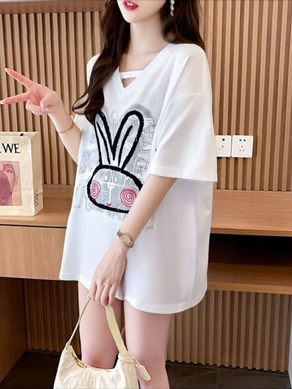 キュート 好感度UP 海外トレンド カジュアル 全4色 半袖 Tシャツ ＜F-11097＞