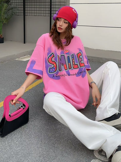 おすすめ 好感度UP 美人度アップ カジュアル 全4色 半袖 Tシャツ ＜F-11234＞