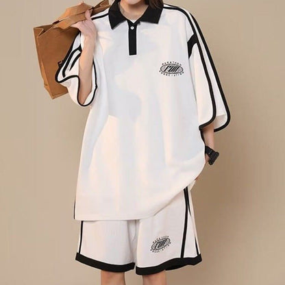 定番シンプル 半袖Ｔシャツⅹパンツセット 絶対流行 男女兼用F-6538