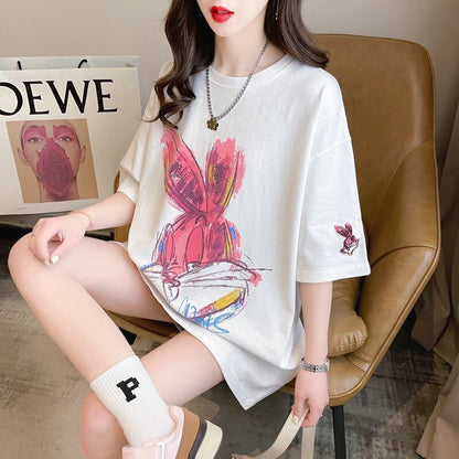 超人気 着心地抜群 オシャレ度満点 プリント全4色 Tシャツ カットソー＜F-8636＞