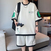 早い者勝ち カジュアル ファッション 切り替え 全3色 半袖ＴシャツⅹパンツセットF-8950
