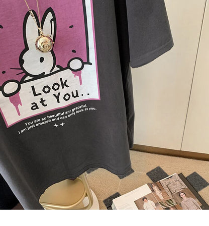 おすすめ 着心地良い ファッション感満々 プリント 半袖 Tシャツ F-9127