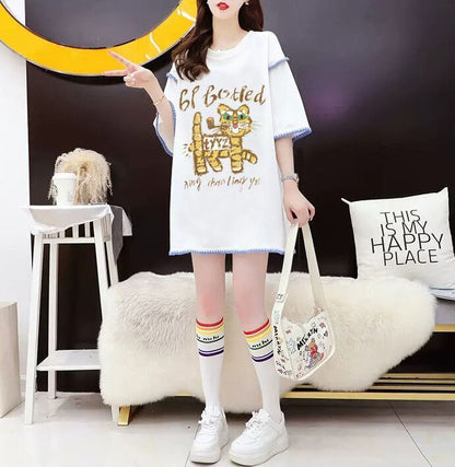 売り切れ必至 カジュアル アバンギャルド プリント全2色 半袖Tシャツ カットソー ＜F-8561＞