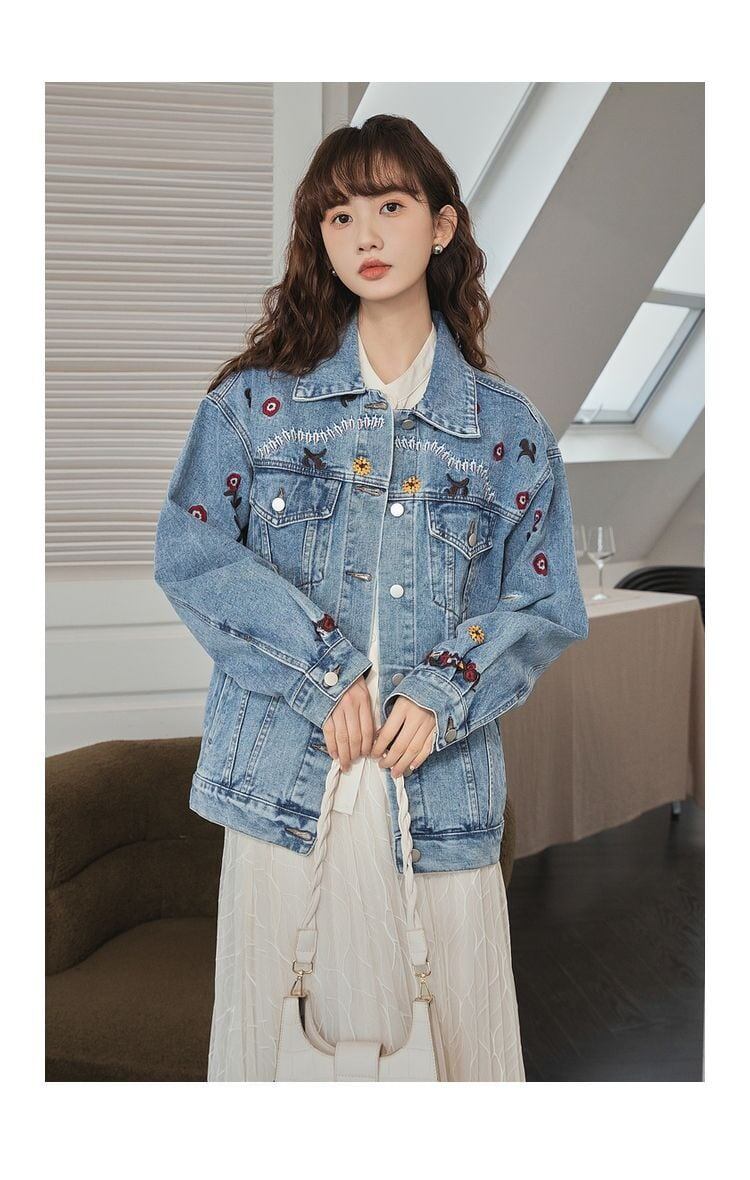 超人気   ファッション デニムジャケット<F-6543>