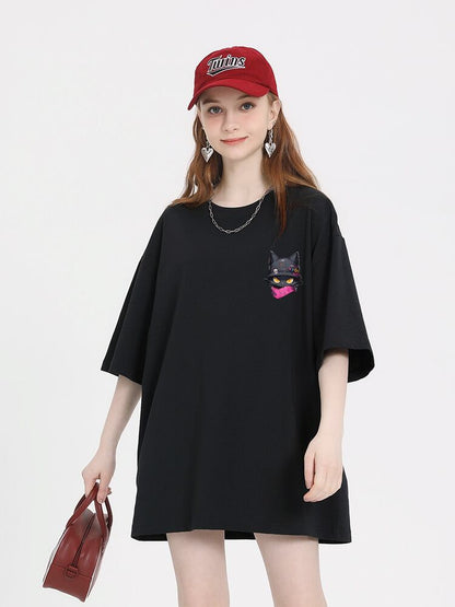 絶対欲しい 絶対流行 キュート 早い者勝ち カジュアル 2色選択 Tシャツ<F-11137>