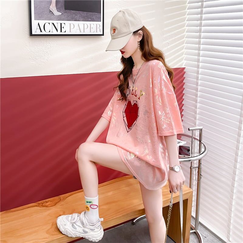話題沸騰中 ファッション 個性派 プリント 全3色 半袖Tシャツ<F-8508>