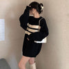 早い者勝ちボーダー柄ニットセーター全3色<F-4428>