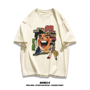 男女兼用 大人気 プリント ファッション 半袖 Tシャツ F-13276
