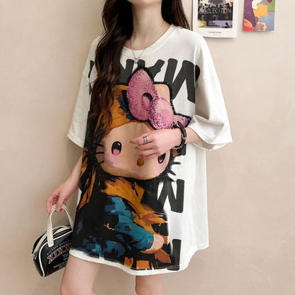 大人可愛い 好感度UP 海外トレンド カジュアル 全3色 半袖 Tシャツ ＜F-11121＞