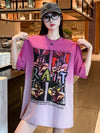 絶対欲しい グラデーション 特別デザイン プリント 半袖 Tシャツ <F-9053>