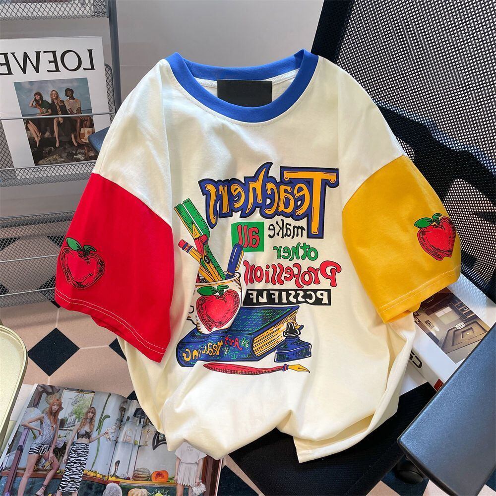 【半額！期間限定！！】カジュアル ルーズ キュート Tシャツ<F-6611>
