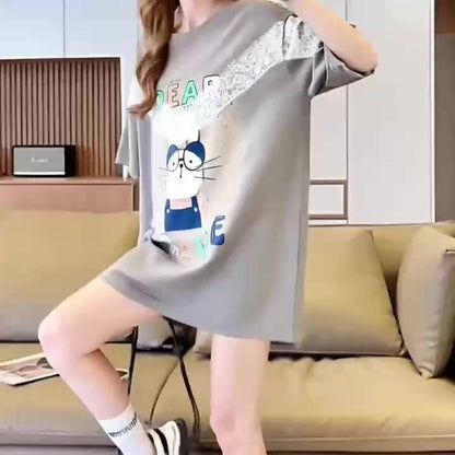 おすすめ 好感度UP 美人度アップ カジュアル 全4色 半袖 Tシャツ ＜F-11119＞