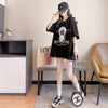 高級立体ハンドビーズコットン半袖Tシャツ<F-2998>