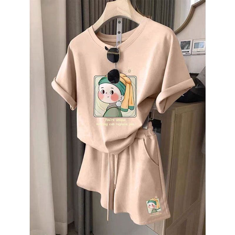 大活躍 カジュアル 夏に嬉しい機能付き 半袖Ｔシャツⅹパンツセット全4色<F-9147>