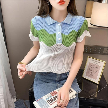 デザイン感   チャーミング Tシャツ カットソー＜F-3566＞