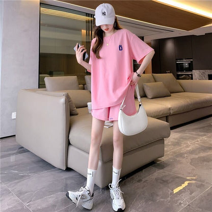 話題沸騰中 カジュアル 肌触り抜群 全3色 半袖 Tシャツ ショートパンツ セットアップ ＜F-8973＞
