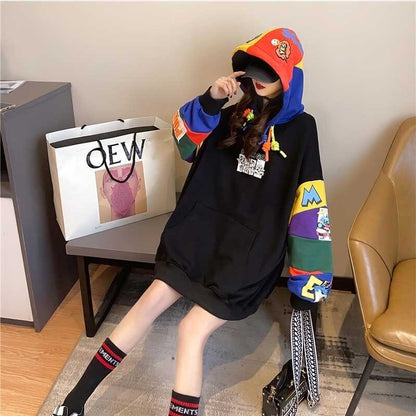 【半額！期間限定！！】(裏起毛あり)ファッション キュート 個性派 長袖 スウェット パーカー トップス＜F-2160＞