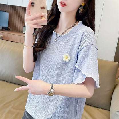 美人度アップ スウィート キュート 5色選択 半袖Tシャツ＜F-8578＞
