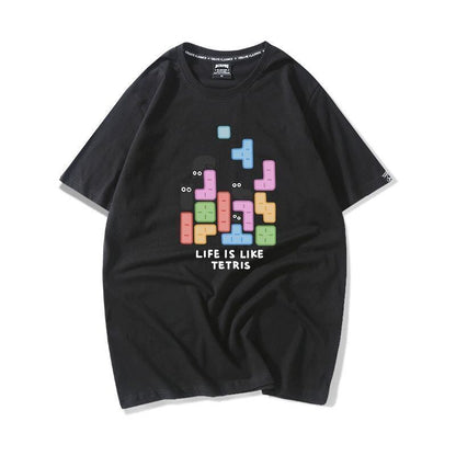 活躍する優秀アイテム 着心地良い カジュアル プリント 全8色 半袖Tシャツ 男女兼用F-9321