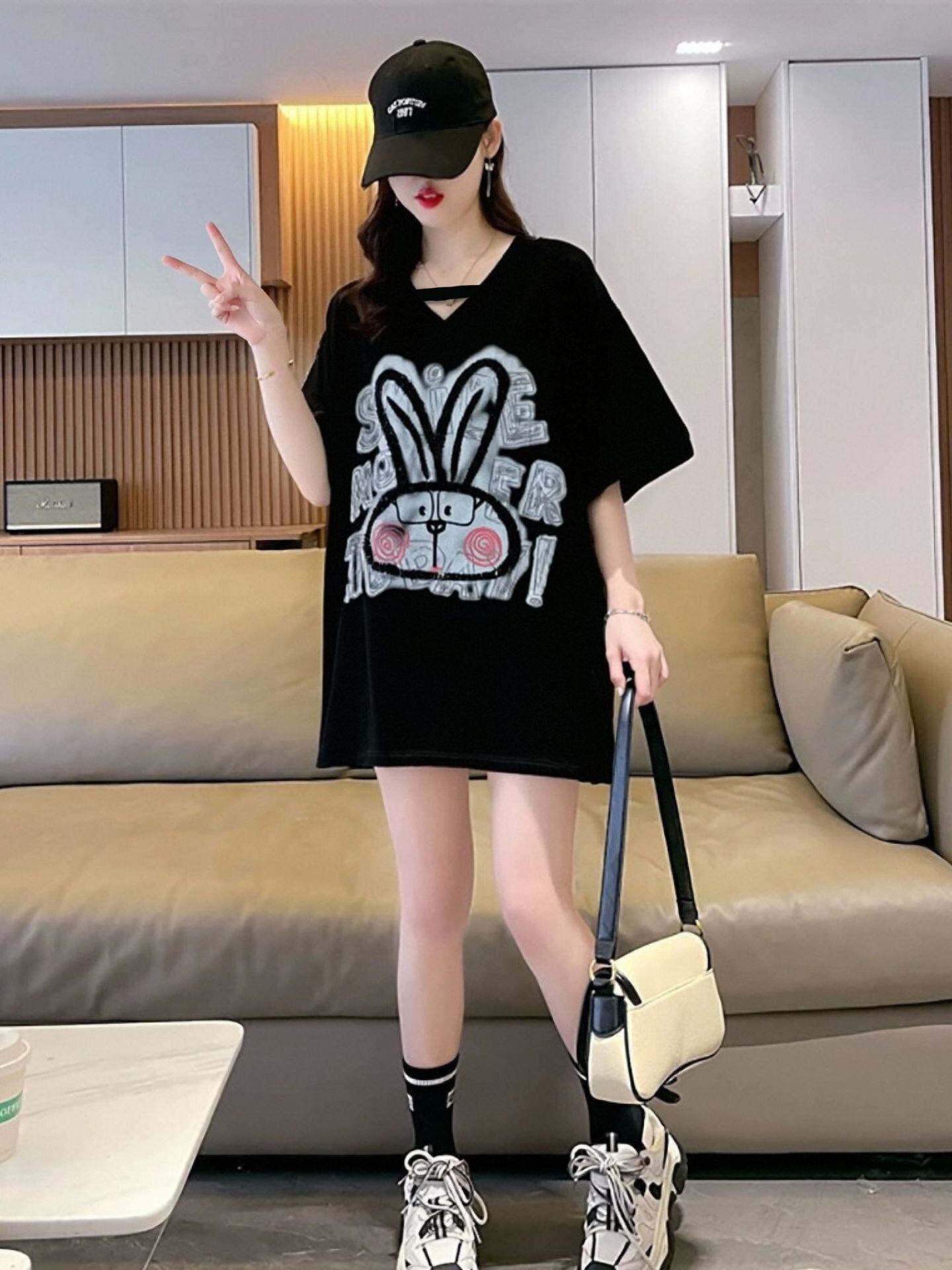 キュート 好感度UP 海外トレンド カジュアル 全4色 半袖 Tシャツ ＜F-11097＞