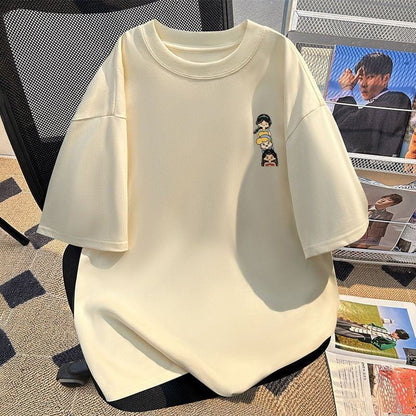 新商品 カジュアル 定番シンプル プリント 全6色 半袖TシャツF-8767