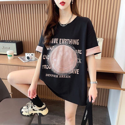 大好評 カジュアル 絶対欲しい キュート プリント全3色 半袖Tシャツ カットソー ＜F-8600＞
