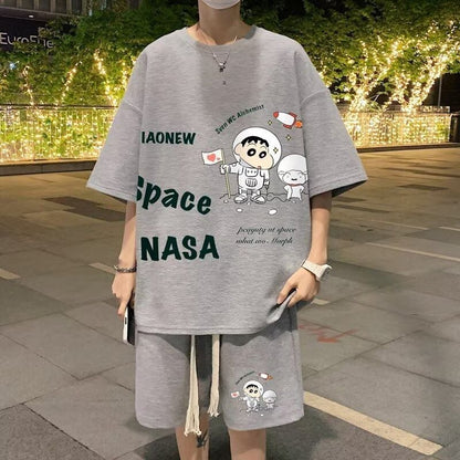 男女兼用 上質 Tシャツ & ショーツ セットアップ F-13330