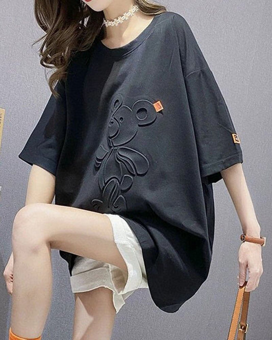 オシャレ度満点 カジュアル 上質 全5色 Tシャツ カットソー＜F-8457＞
