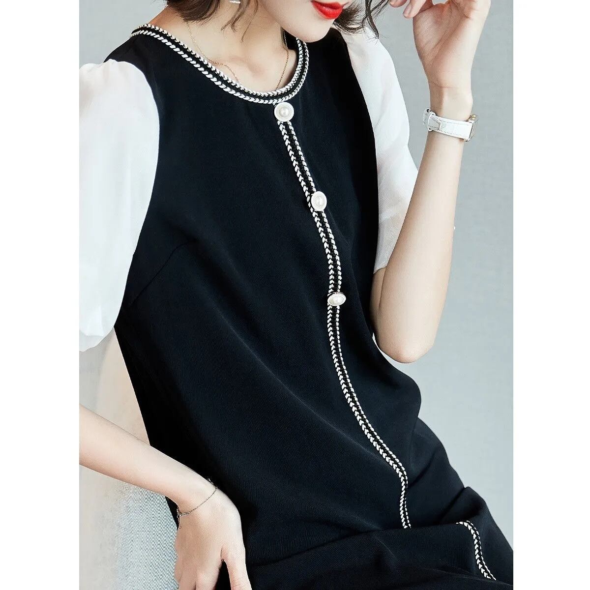 売れ筋 カジュアル 好感度UP 半袖 Tシャツ ワンピース ＜F-11725＞