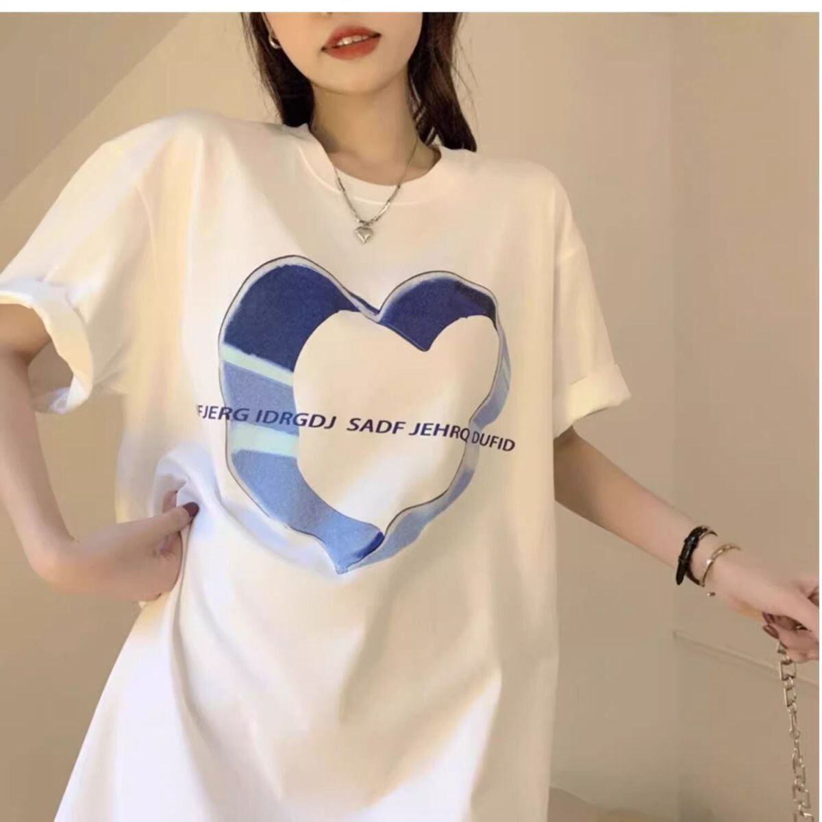 売り切れ必至 カジュアル 上質 ファッション プリント 半袖Tシャツ＜F-8586＞