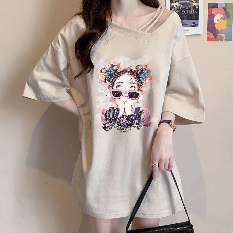 美人度アップ カジュアル キュート 全3色 半袖Tシャツ カットソー ＜F-8613＞
