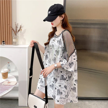 高級ホットドリル半袖Tシャツ<F-3005>
