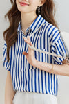 絶対欲しい 知的 ファッション シャツ<F-6588>