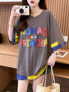 【半額！期間限定！！】着回し力抜群 個性派 ファッション プリント 3色選択 半袖Tシャツ＜F-8589＞
