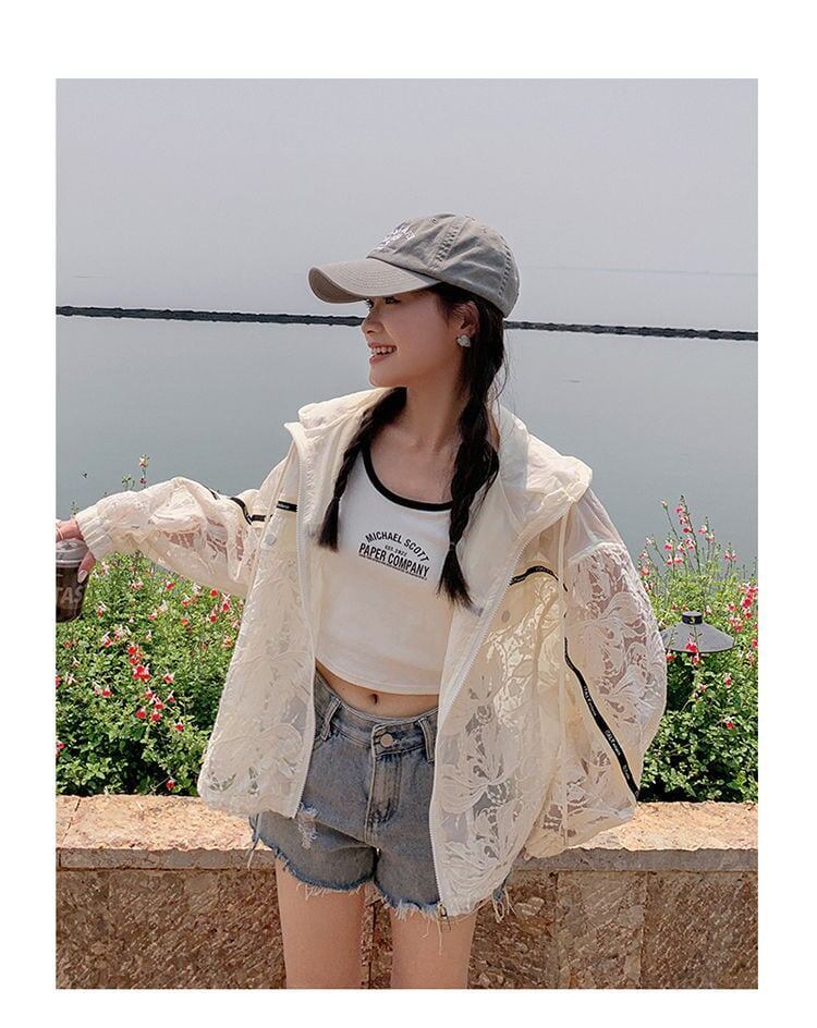 数量限定   美人度アップ 冷房対策 UVカット フード付き パーカー＜F-4975＞