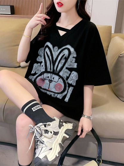 キュート 好感度UP 海外トレンド カジュアル 全4色 半袖 Tシャツ ＜F-11097＞