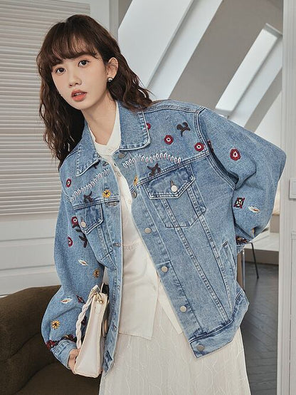 超人気   ファッション デニムジャケット<F-6543>