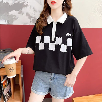 デザイン感   チャーミング Tシャツ カットソー＜F-3586＞