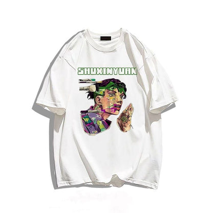 着回し力抜群 カジュアル 定番シンプル プリント全6色 半袖TシャツF-7029