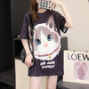 新商品 カジュアル 売り切れ必至 ルーズ プリント 全2色 半袖TシャツF-8777