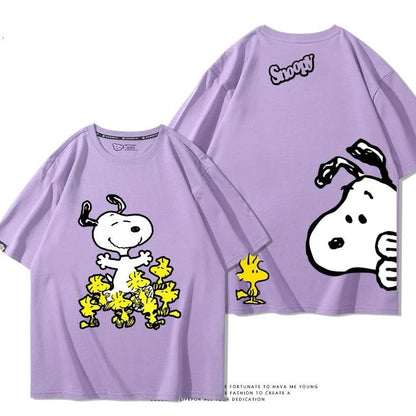 シンプル 男女兼用 着心地良い ゆったり Tシャツ F-13179
