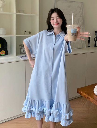コーデ要らずで抜け感を演出！ 切り替え 上品な大人可愛い ワンピースF-9033