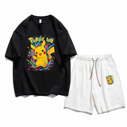 男女兼用 ユニセックス Tシャツ & ショーツ セットアップ F-13207