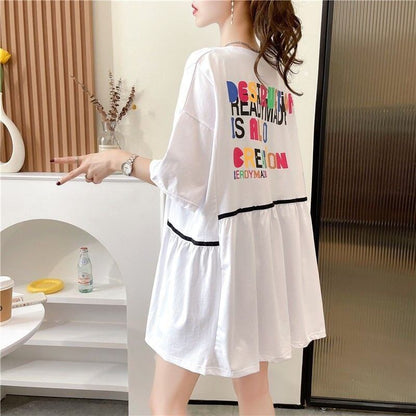おすすめ スウィート ! 韓国系 ゆったりTシャツ半袖 全3色 <F-4943>