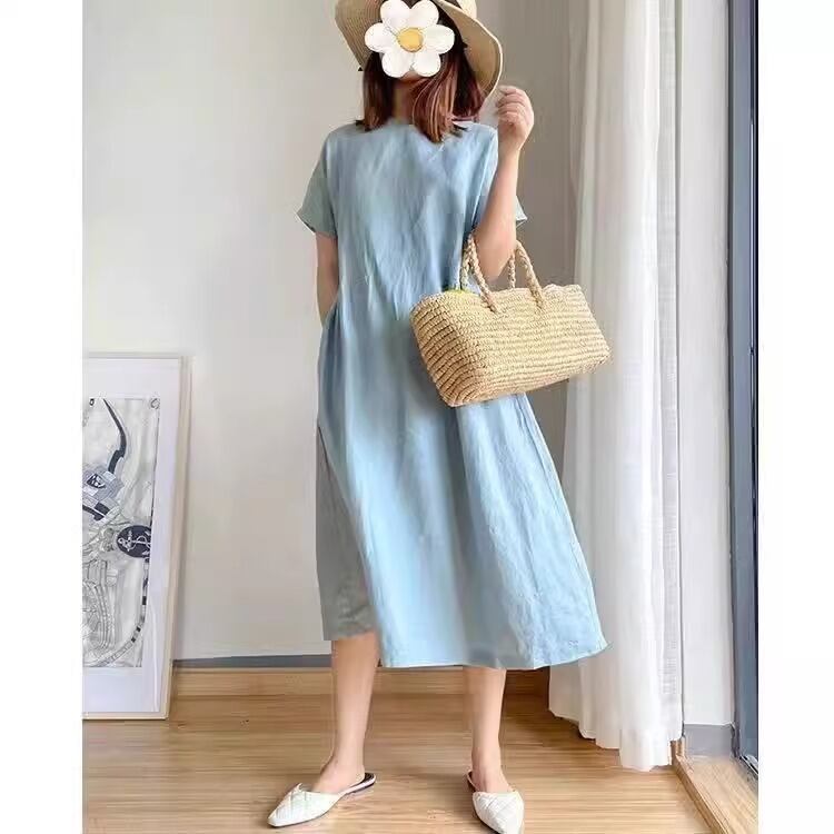 定番シンプル プラスベルベット 美人度アップ 5色 ニットワンピース <F-12084>