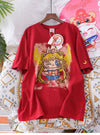 今季も大流行 ゆったり 刺?ロゴ ユニセックス 全3色 半袖 Tシャツ <F-4852>