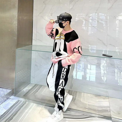 美人度アップ 2色選択 ファッション感満々 ルーズストレートカジュアル 男女兼用 パンツ F-12474
