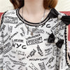 新商品 プリント ファッション 半袖Tシャツ カットソー＜F-8318＞